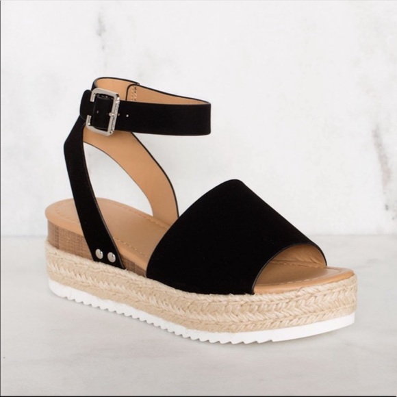 Black Topic Espadrille ankle strap sandal - Picture 9 of 10